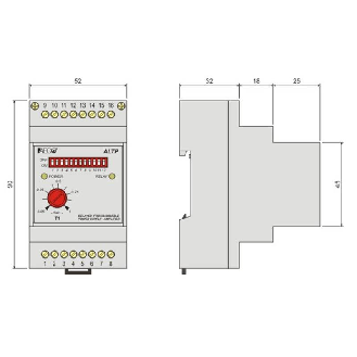 Amplificateur pour capteurs sortie 12V, 1 relais 5A, 0.03 .. 512 sec.-Lire la description