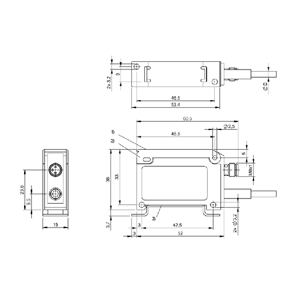 Amplificateur de signal PNP/NPN (NO/NF) Câble 2m PVC-Lire la description