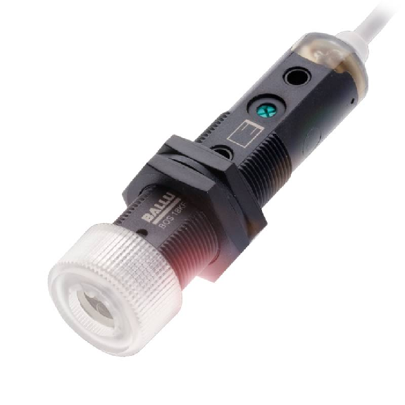 Ampli. fibre M18 PNP Pot. LR LO/DO Plast., câble 2m-Lire la description