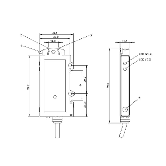 Ampli. fibre PNP Teach LR LO/DO 10-30Vdc, câble 2m-Lire la description