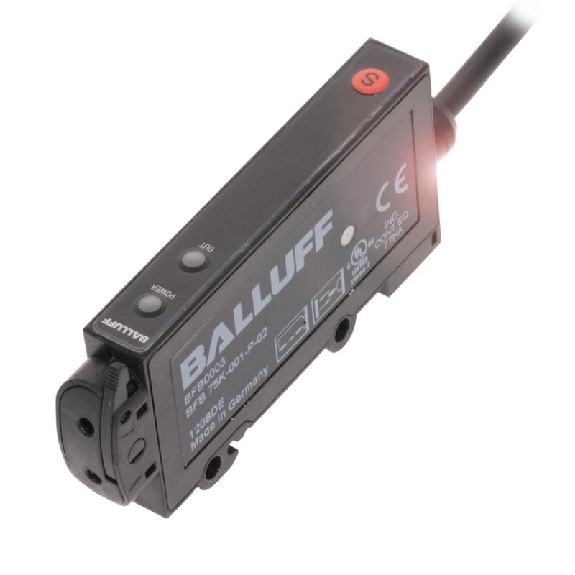 Ampli. fibre NPN Teach Led rouge LO/DO 10-30Vdc, câble 2m-Lire la description