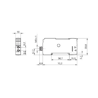 Ampli. fibre NPN Afficheur Teach LR 12-24Vdc, M08 4P-Lire la description