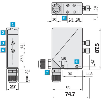 Amplificateur pour Fibre opt. (ATEX) Pot. LR LO / M16-Lire la description