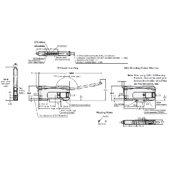 Ampli. fibre NPN Afficheur LR LO/DO IP50 12-24Vdc, câble 2m-Lire la description