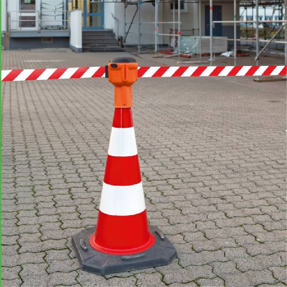 Sangle de cône Morion, pour cônes de signalisation rouge/blanc 9m-Lire la description
