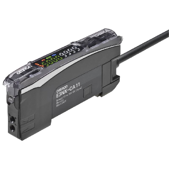 Ampli. fibre PNP Led blanche LO/DO, câble 2m-Lire la description