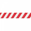 Sangle murale MORION, magnétique Hachurée en rouge/blanc 4m