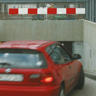 Limiteur de hauteur MORION rouge/blanc lg2m-Lire la description