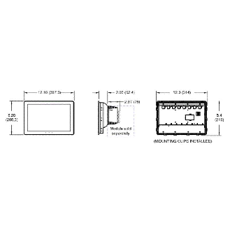 IHM série GRAPHITE 12, OUTDOOR,, 2xETH, 24V, 1280 x 800, 8 Slots"-Lire la description