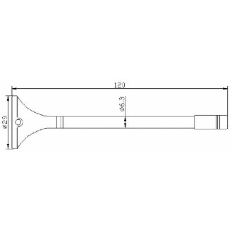 Antenne magnétique RF 2dBi connecteur droit SMA 2 m-Lire la description