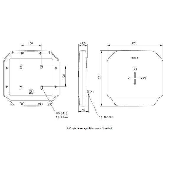 Antenne UHF 271x271x42mm-Lire la description