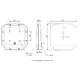 Antenne UHF 271x271x42mm-Lire la description