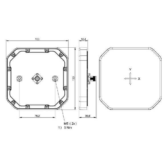 Antenne UHF (865-868 MHz), 133 x 18,4 x 133 mm Antenne UHF (865-868 MHz), 133 x 18,4 x 133 mm-Lire la description