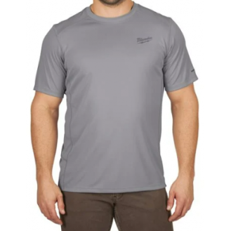 T-shirt respirant manches courtes gris  "WWSSG" taille M-Lire la description
