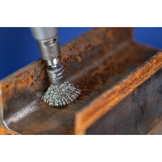 Brosse boisseau non torsadée sur tige fil acier  "530900" de 20 épaisseur 20-Lire la description