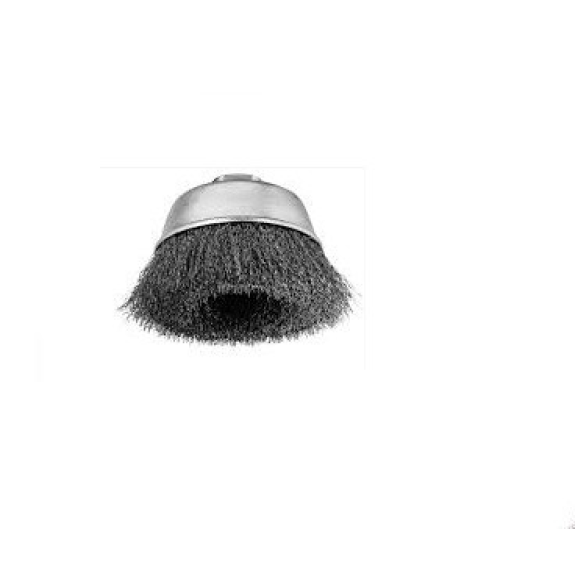 Brosse boisseau non torsadée à filetage M14 fil acier  "220849" de 75 épaisseur 14-Lire la description