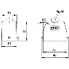 Capot (entrée de câble verticale, ergots pour simple levier) PG21
