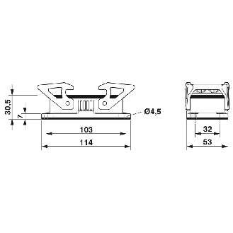 Embase, B16, avec verrouillage transversal-Lire la description