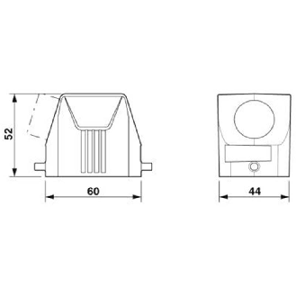 Capot passe-câble B6, pour étrier longitudinal, 1xM20-Lire la description