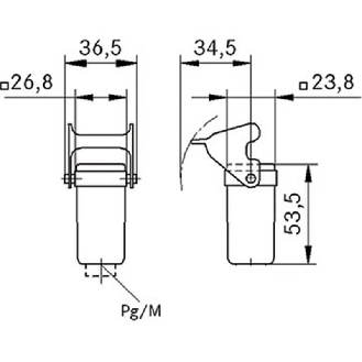Capot prolongateur (entrée de câble verticale), PG11, plastique, gris-Lire la description