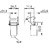 Capot prolongateur (entrée de câble verticale), PG11, plastique, gris