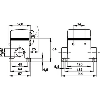Embase en saillie (couvercle, 2E de câble, ergots double levier) PG21