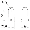 Capot (entrée de câble verticale) PG11+PE, Thermoplastique, gris