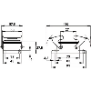 Embase encastrée (double étrier)