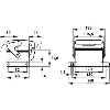 Embase encastrée (couvercle, simple étrier)