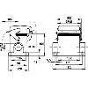 Embase en saillie (couvercle, 1E de câble, ergots simple levier) M40