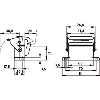 Embase encastrée (couvercle, simple étrier)