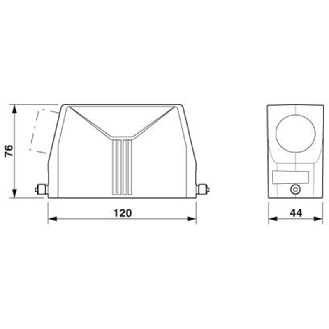 Capot passe-câble B24, pour étrier longitudinal, 1xPg21-Lire la description