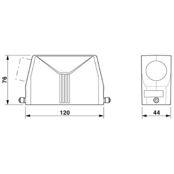 Capot passe-câble B24, pour étrier longitudinal, 1xPg21-Lire la description