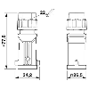 Capot passe-câble D7, pour étrier longitudinal, h77mm, 1xM20
