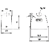 Capot (entrée de câble verticale, ergots pour simple levier) PG21