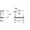 Capot (entrée de câble verticale, ergots pour simple levier) PG21