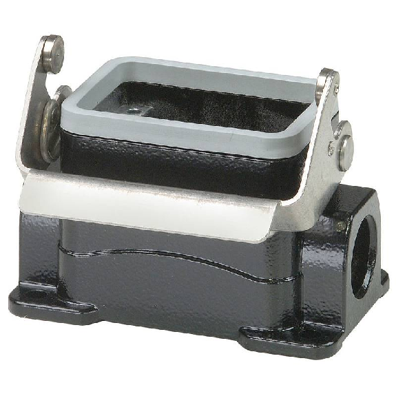 Embase saillie BHT6 53mm haut, noir 2xM20 avec manchon-Lire la description
