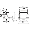 Embase en saillie (2 entrées de câble, simple levier) PG21