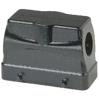 Capot BHT16 65mm haut, noir 1xM25 latéral-Lire la description