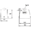 Capot (entrée de câble verticale, ergots pour simple levier) PG36