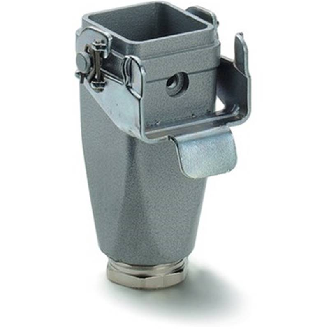 Capot prolongateur (entrée de câble droite) PG11+PE, Zinc moulé gris-Lire la description