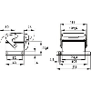 Embase encastrée (couvercle, simple étrier)