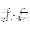 Embase encastrée (couvercle, ergots pour double étrier)