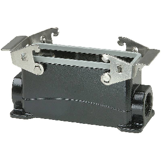 Embase saillie BHT24 68mm haut, noir 2xM25 avec manchon-Lire la description