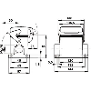 Embase en saillie (couvercle, 2E de câble, ergots simple levier) PG21