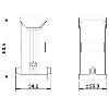 Capot passe-câble D7, pour étrier longitudinal, haut 57mm, 1xM20