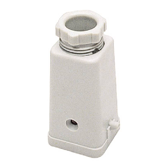 Capot A3-A4-A5-D8 57mm haut, noir 1xM20 vertical avec manchon-Lire la description