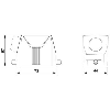 Capot passe-câble B10, pour étrier longitudinal, 1xM25