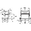 Embase encastrée (couvercle, simple levier)