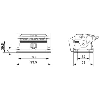 Embase, B10, avec verrouillage longitudinal, avec couvercle